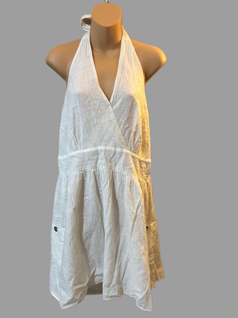 American Eagle Outfitters White Halter Romper
